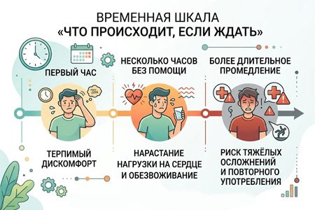 Инфографика &laquo;Что происходит, если ждать&raquo;