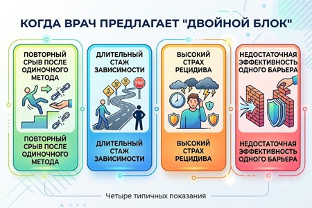 Инфографика &laquo;Когда врач предлагает двойной блок&raquo;