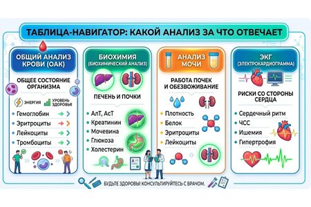 Инфографика по базовым анализам